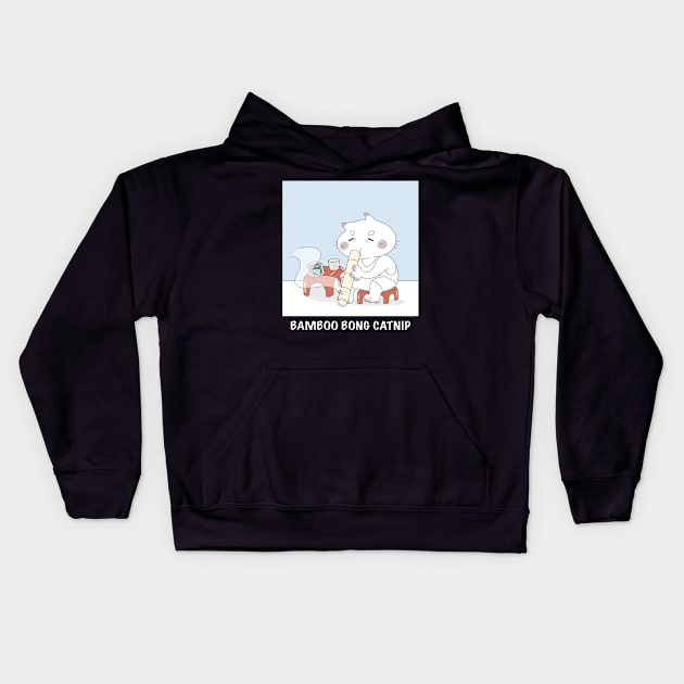 Bamboo Bong Catnip Kids Hoodie by blatant.cashgrab